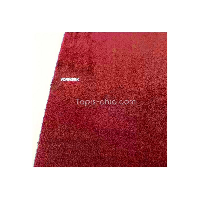 Tapis sur mesure Rond haut de gamme Lyrica Rouge bordure