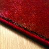 Tapis sur mesure Rond haut de gamme Lyrica Rouge surjet