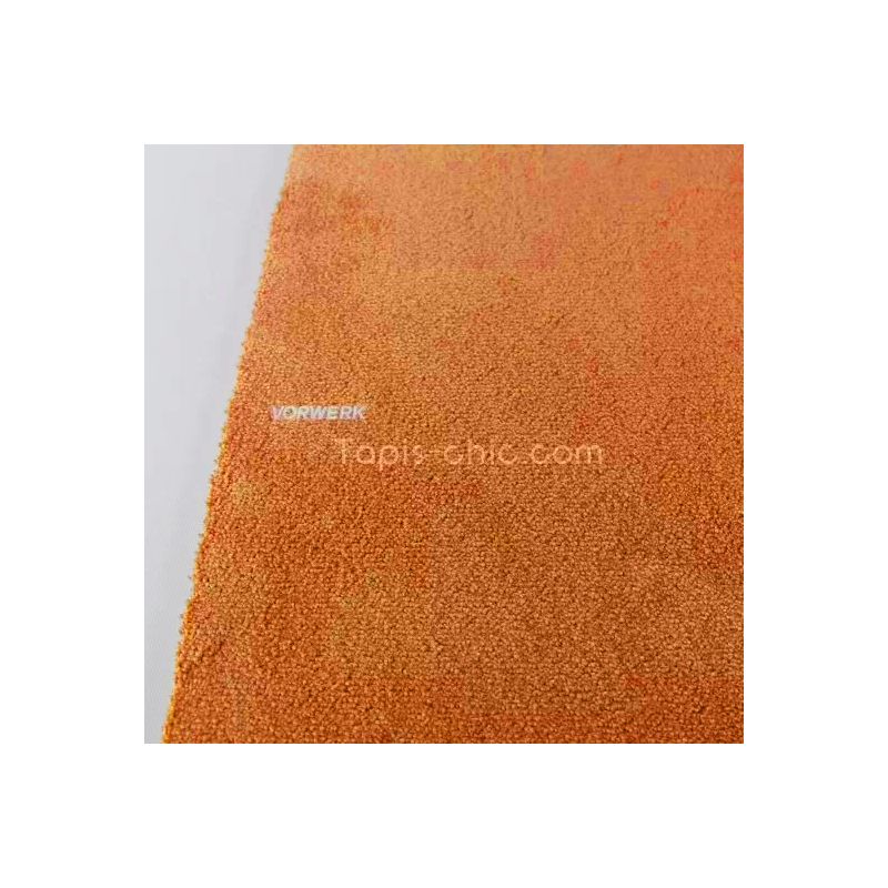 Tapis sur mesure Rond haut de gamme Lyrica Orange bordure