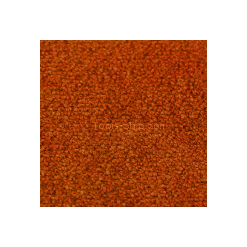Tapis sur mesure Rond haut de gamme Lyrica Orange Rouille detail matiere