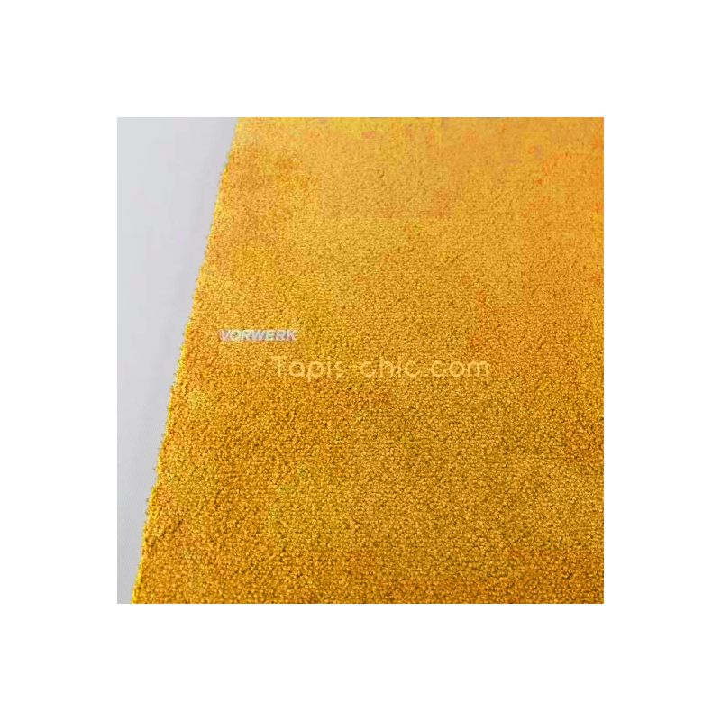 Tapis sur mesure Rond haut de gamme Lyrica Jaune bordure