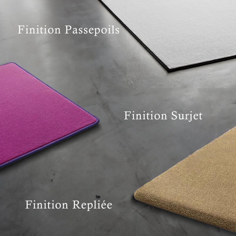 Tapis sur mesure Rond haut de gamme Lyrica Gris Clair finition