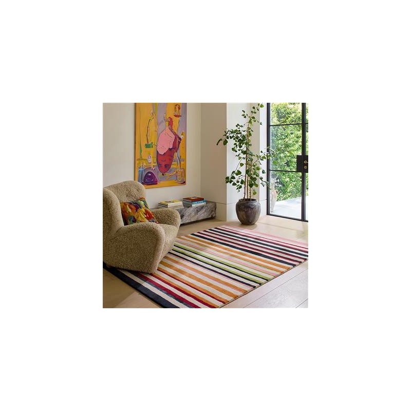 Tapis en laine formes géométriques multicolore Calla Grenade Clémentine