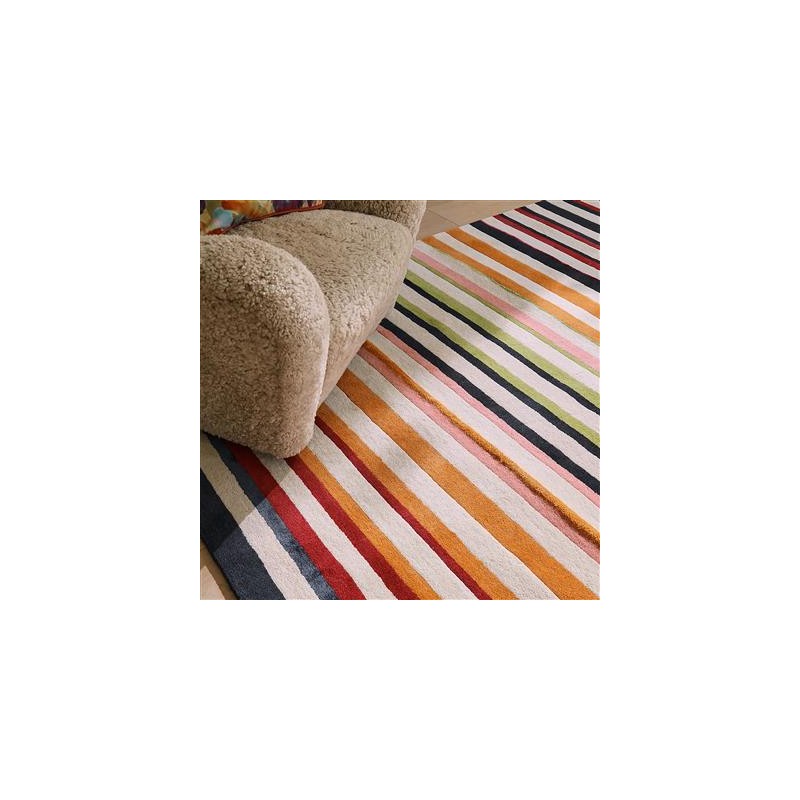Tapis en laine formes géométriques multicolore Calla Grenade Clémentine