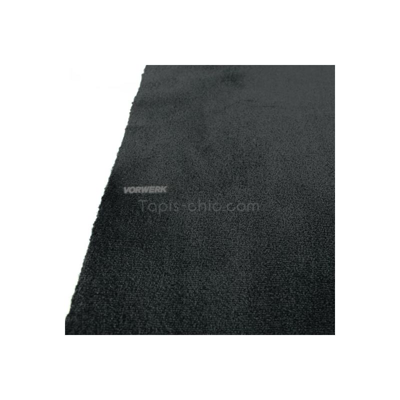 Tapis sur Mesure Rond Noir gamme Safira bordure