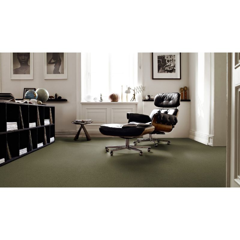 Tapis sur Mesure Vert Kaki gamme Safira ambiance