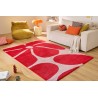 Tapis design fleurs seventies rouge Blackpool salon