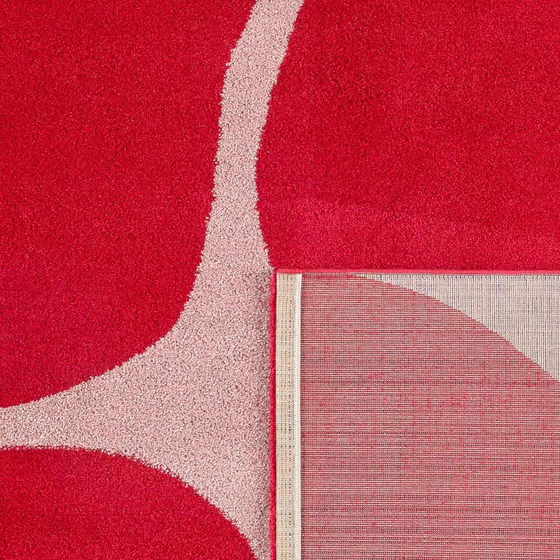 Tapis design fleurs seventies rouge Blackpool  dos