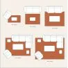 Tapis design géométrique gris nappe Diego Tapis design géométrique gris nappe Diego