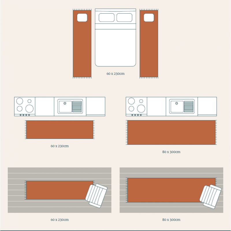 Tapis de couloir design multicolore Samba