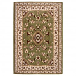 Tapis de salon à motifs persans vert Sherborne