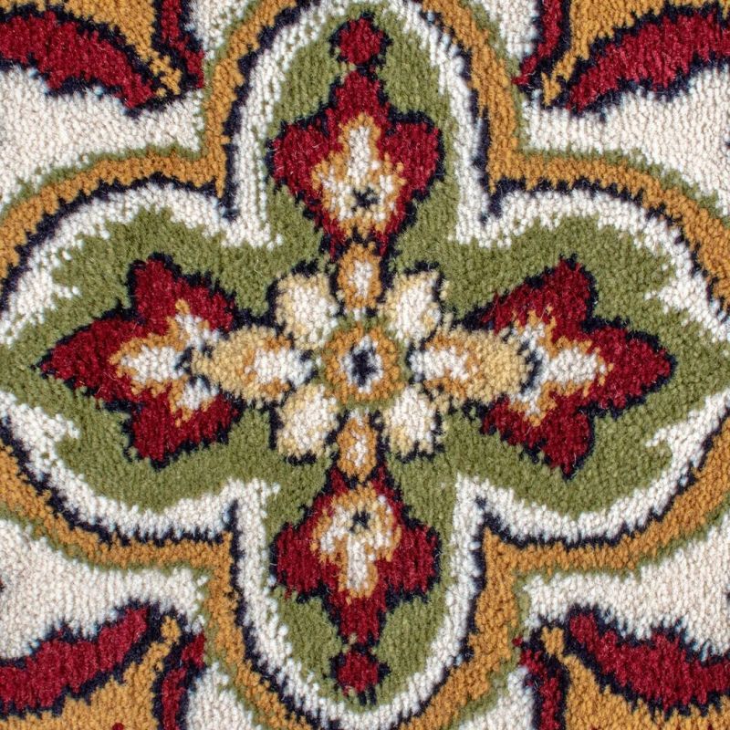 Tapis de salon à motifs persans vert Sherborne motif