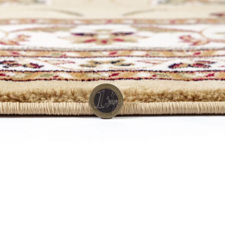 Tapis de salon à motifs persans beige Sherborne epaisseur Tapis de salon à motifs persans beige Sherborne epaisseur