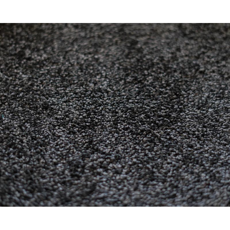 Tapis sur Mesure Rond Noir Santiago texture