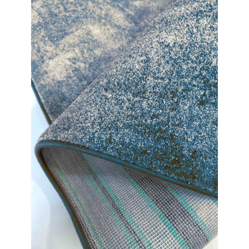 Tapis sur Mesure rectangulaire ou carré Bleu Budapeste texture