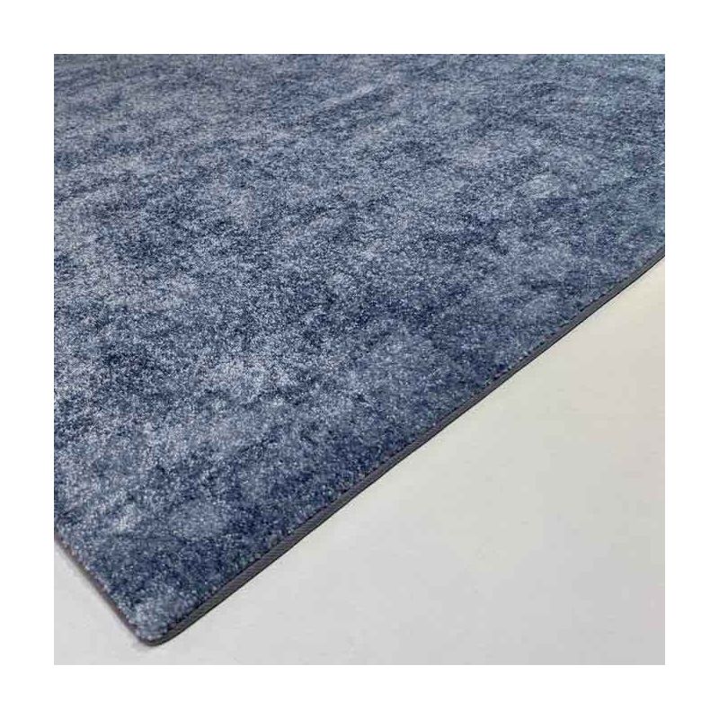 Tapis sur Mesure Rond Bleu Budapeste bordure