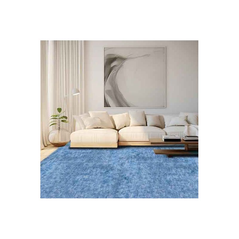 Tapis sur Mesure Rond Bleu Budapeste salon