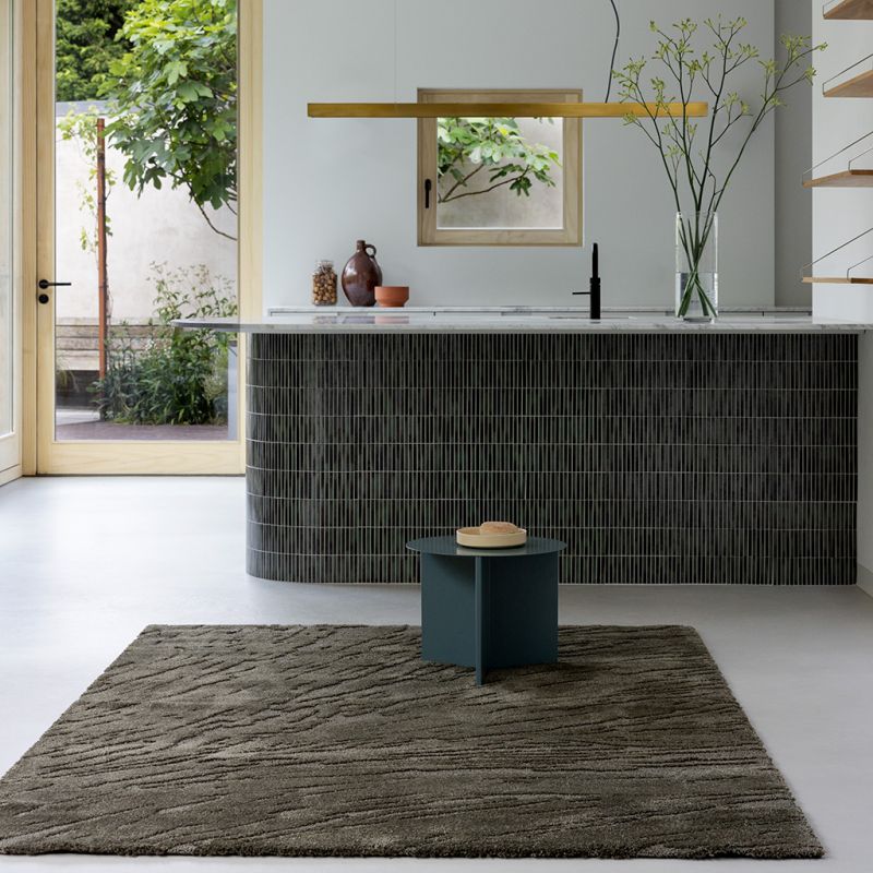 Tapis haut de gamme laine vert olive Twinset Shore