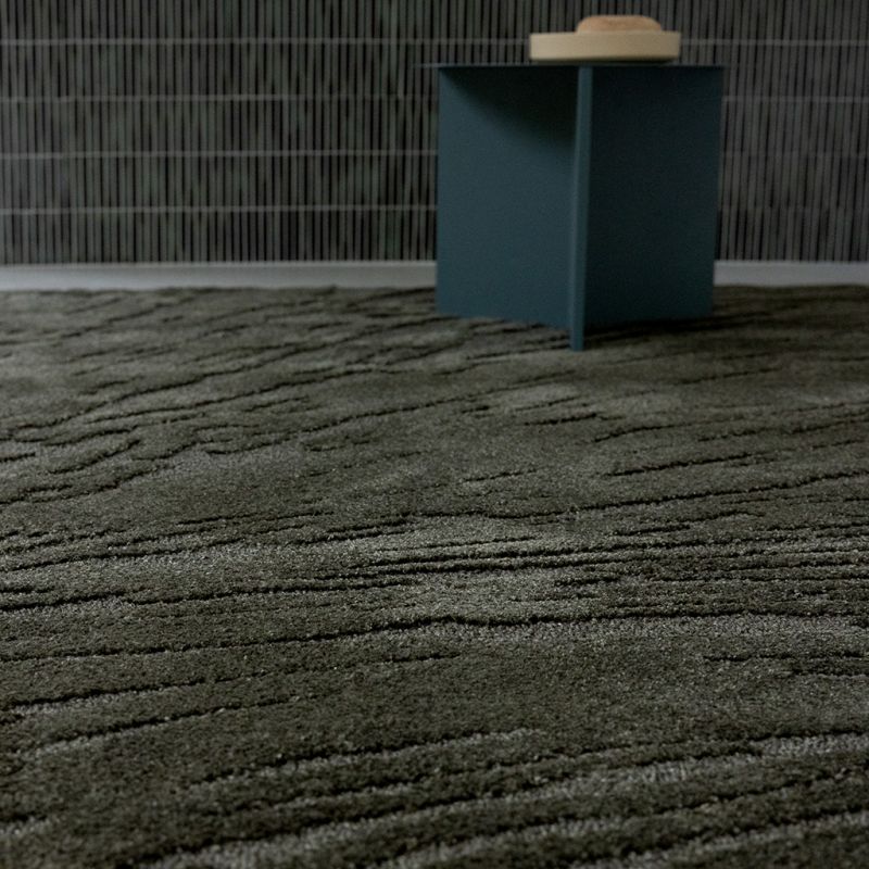 Tapis haut de gamme laine vert olive Twinset Shore