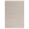 Tapis de salon original en laine et viscose tissé main taupe Orme