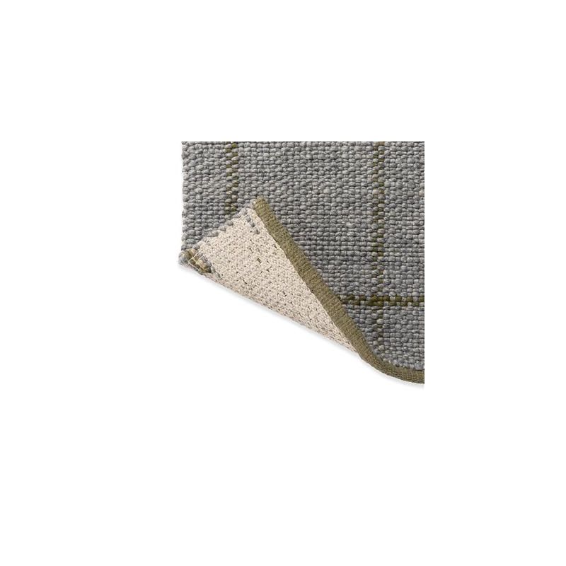 Tapis Vert olive et gris Craft Matter Check