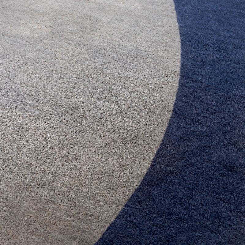 Tapis Pure laine Element Arp Bleu