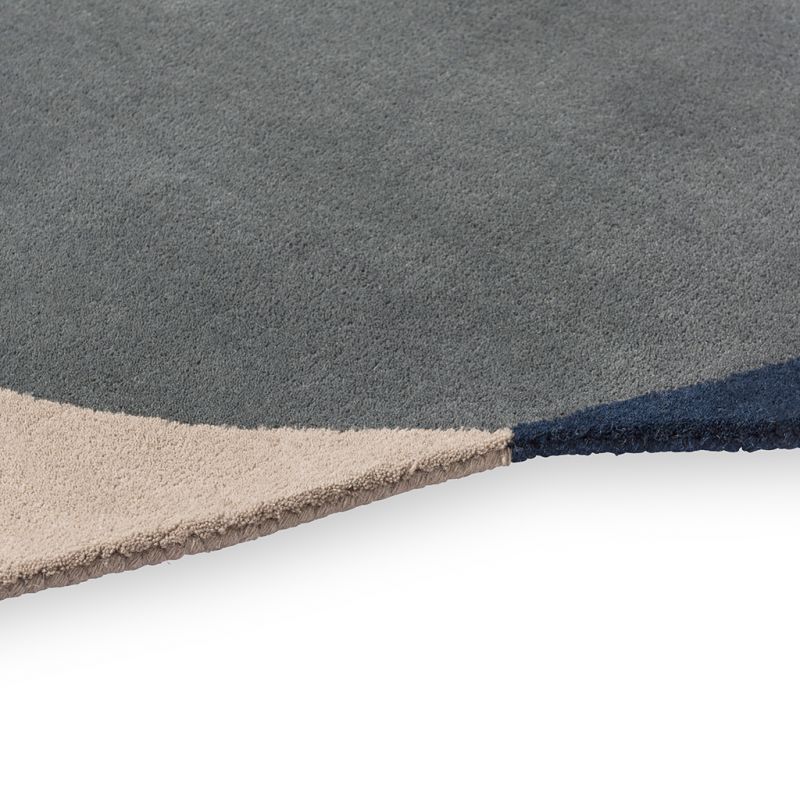 Tapis Pure laine Element Arp Bleu