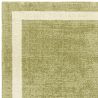Tapis de salon en laine vert Atlanta bordure
