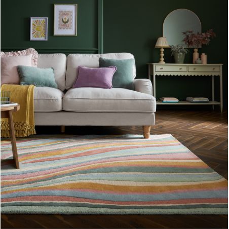 Tapis de salon polyester design bleu canard Infinite Tapis de salon polyester design bleu canard Infinite