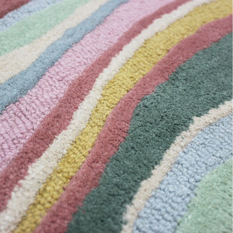 Tapis de salon polyester design bleu canard Infinite