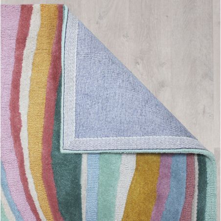 Tapis de salon polyester design bleu canard Infinite Tapis de salon polyester design bleu canard Infinite