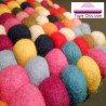 Tapis Design Balls boules de laines multicolore par Carving