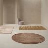 Tapis rond Lucens Ambre en viscose