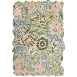 copy ofTapis de salon laine bleu multicolor Abstract Flow