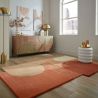 Tapis en laine forme originale terracotta Lozenge ambiance
