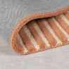 Tapis en laine forme originale terracotta Lozenge verso