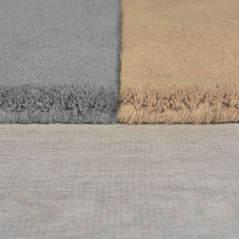 Tapis en laine forme originale monochrome Lozenge detail