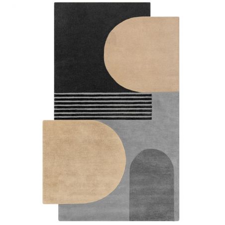 copy ofTapis en laine forme originale monochrome Lozenge