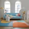Tapis en laine forme originale bright multi Lozenge