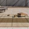Tapis indoor/outdoor 100% PET Zona Cashew Block Stripe