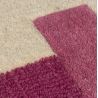 Tapis de salon laine rose et jaune Kai Wool Border