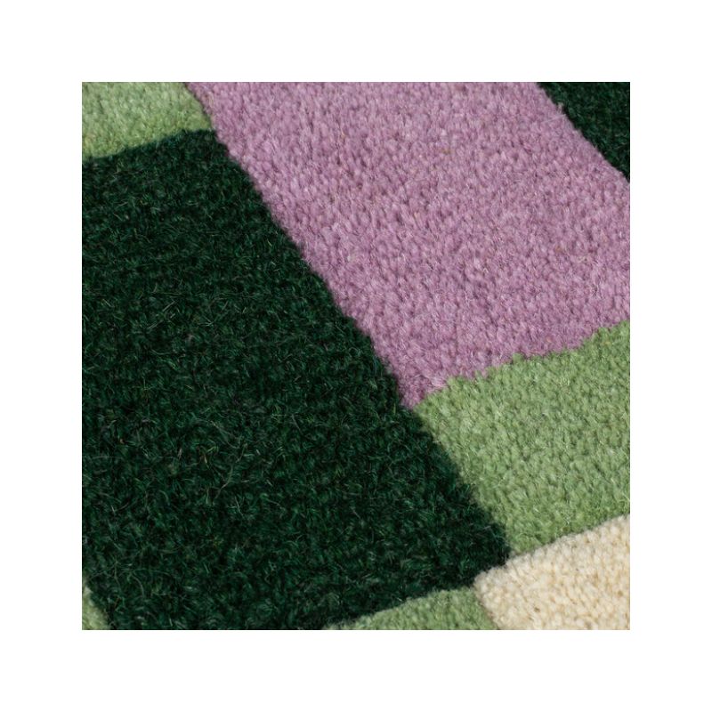 copy ofTapis de salon laine bleu multicolor Abstract Flow