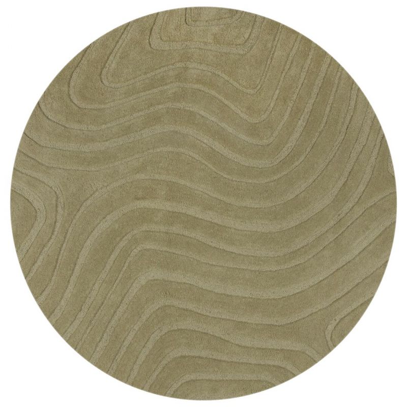 Tapis laine Mesmerize Vert rond