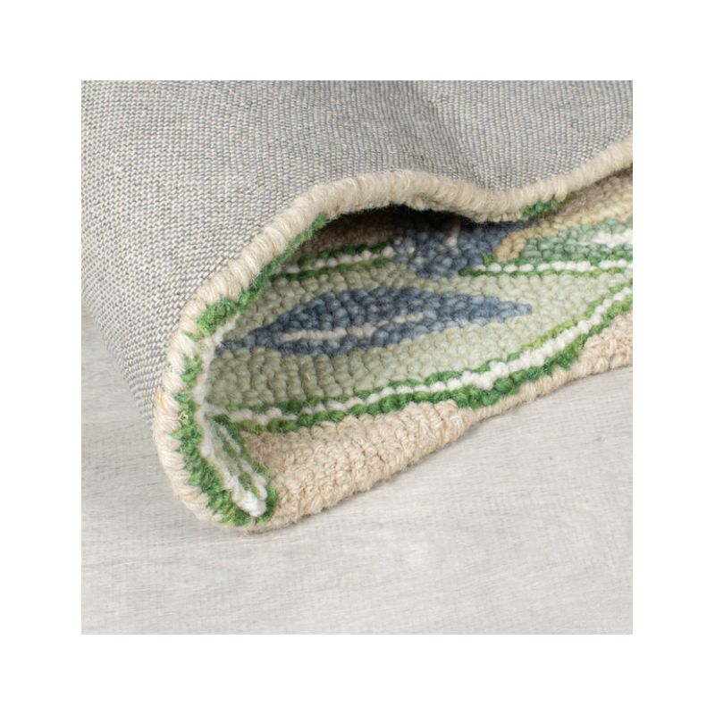 copy ofTapis de salon laine bleu multicolor Abstract Flow