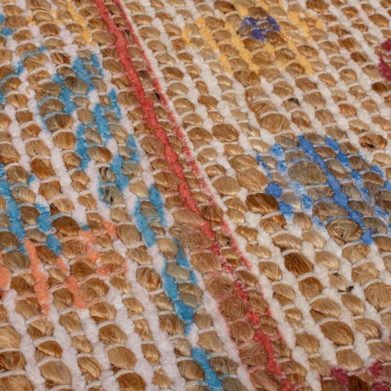 Tapis en jute patchwork Taylor détail