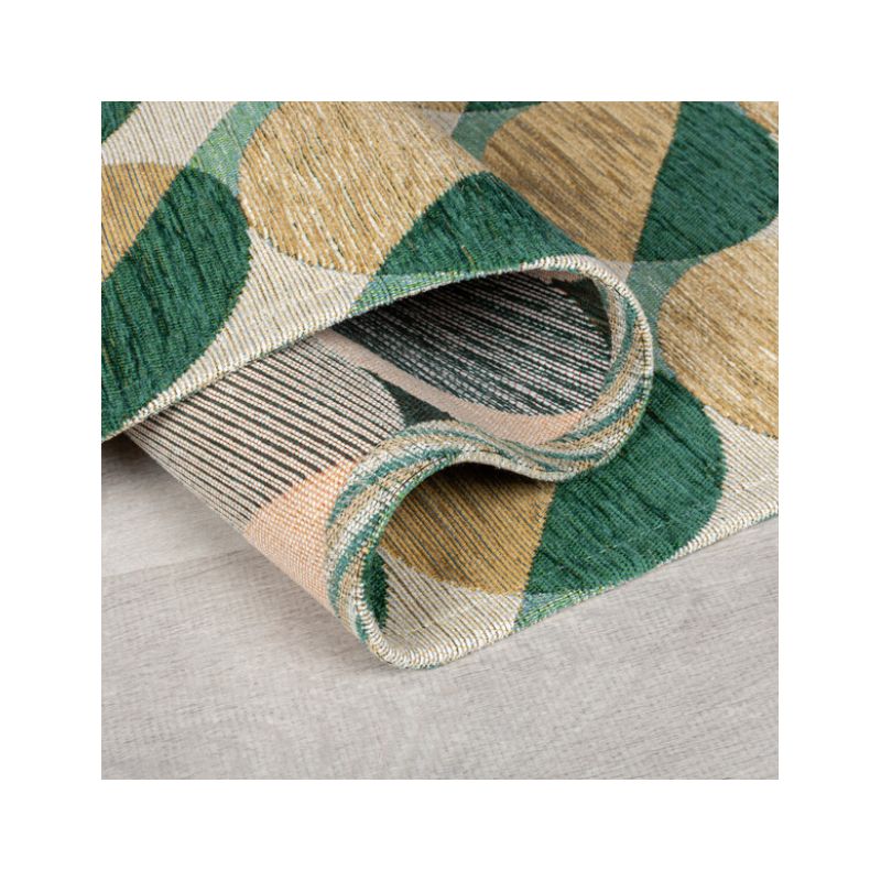 Tapis moderne Carlos Circle Géométrique dessous