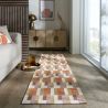 Tapis de couloir moderne Riley Block Geometric ambiance