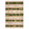 Tapis en jute à reliefs beige et vert Medina