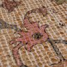 Tapis en jute motif floral rose Celine détail