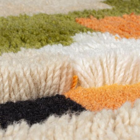 Tapis de salon laine multicolor Zagora tuffté Tapis de salon laine multicolor Zagora tuffté